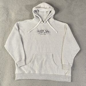 Vintage Maui Nix Surf Shop Hoodie Men XL Gray Isaacs Designs Pullover Sweatshirt